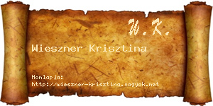 Wieszner Krisztina névjegykártya