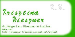 krisztina wieszner business card